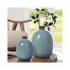 Groove Ridge Blue Reactive Glaze Vases