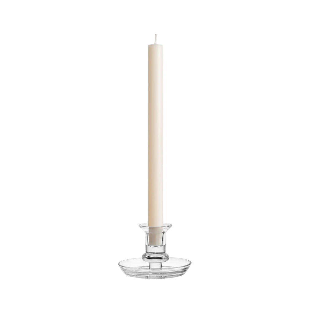 Delia Glass Taper Candleholders - clear in use