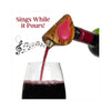 Songbird Specialties® "Singing" Wine Bottle Pourer - Red - in use