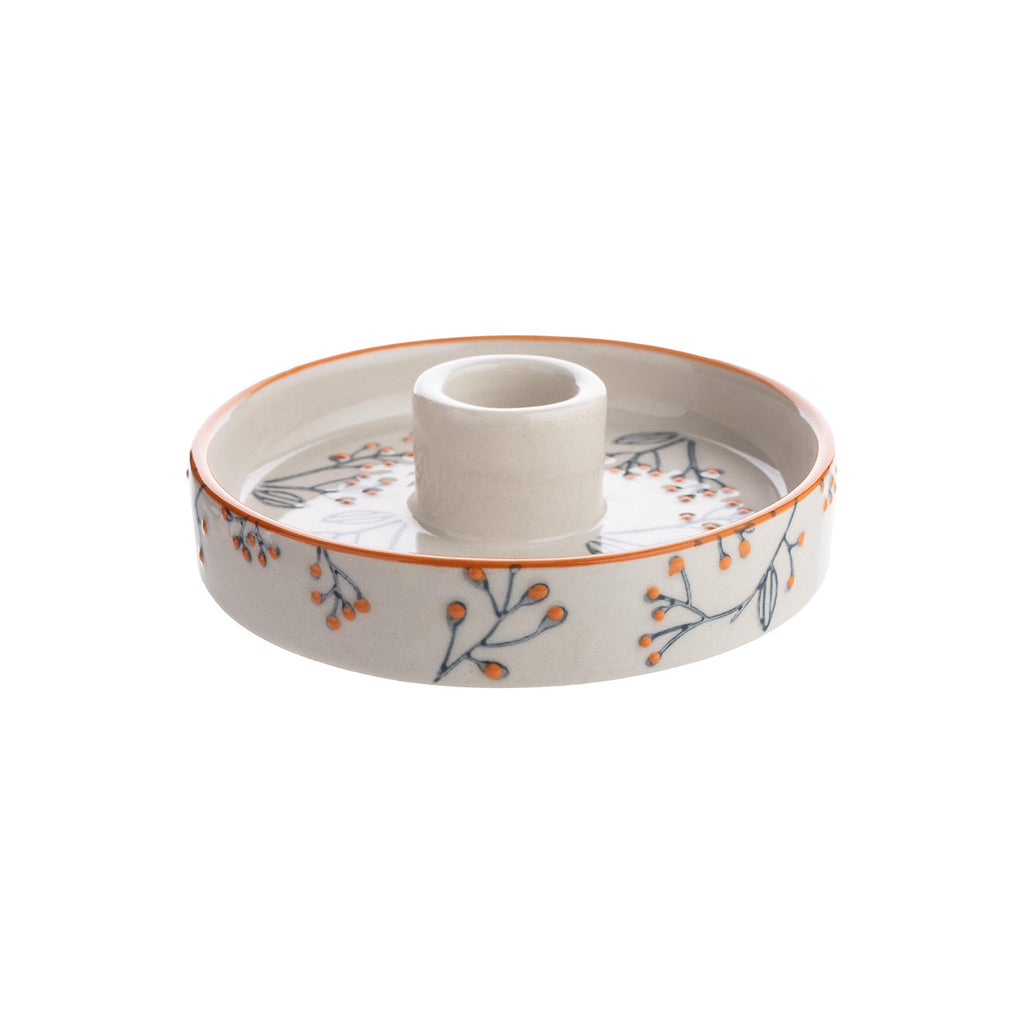 Stoneware Candle Holders - Oriental