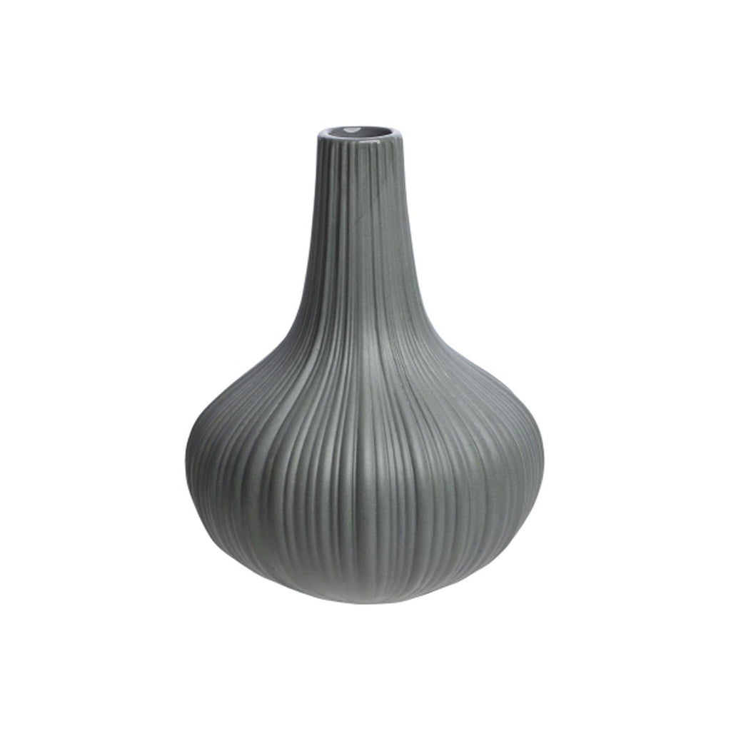 Ribbed Bud Vases - Grey