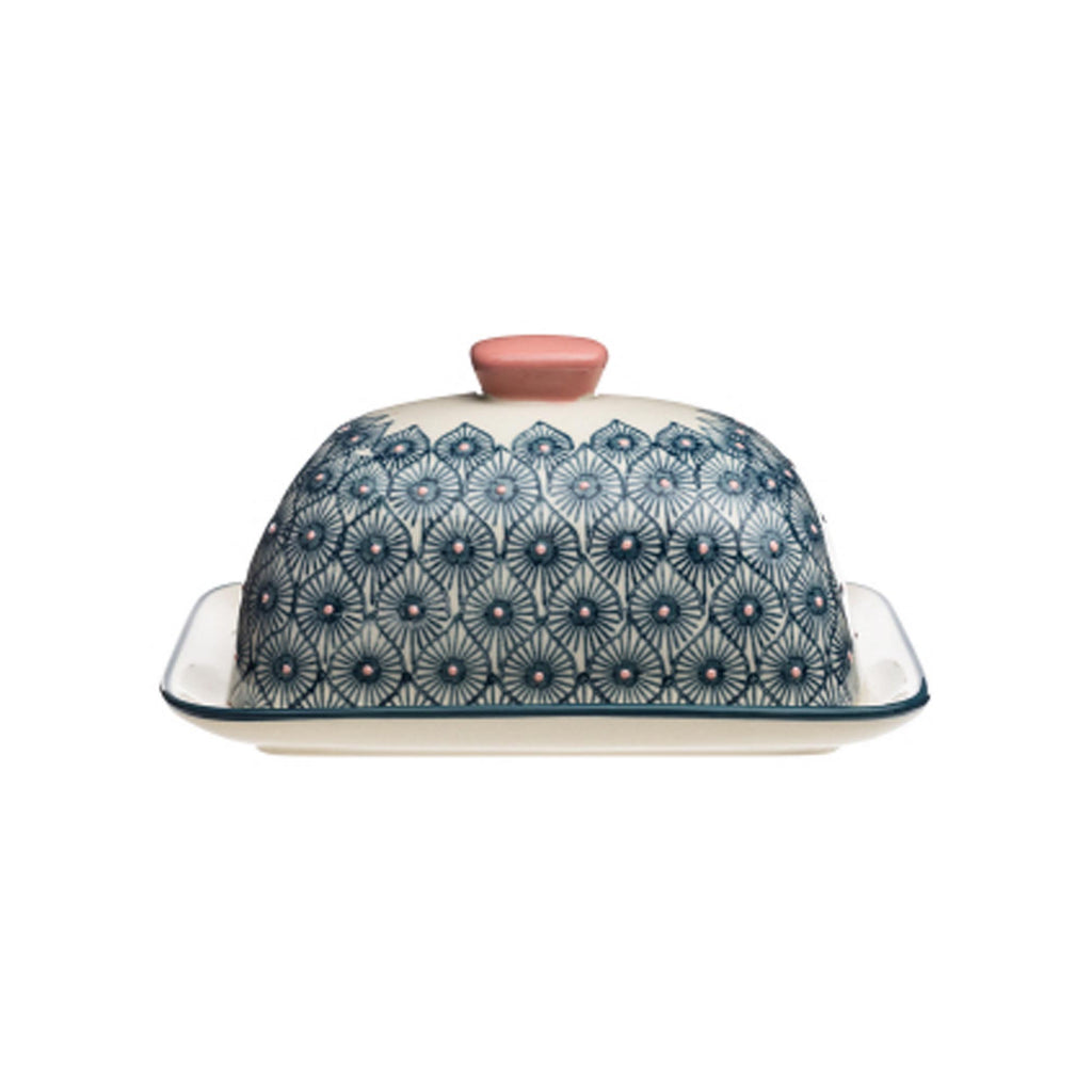 Patterned Ceramic Butter Dish
