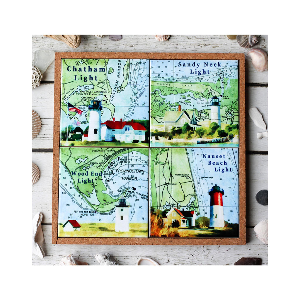 Coaster / Trivet Set - Cape Cod Lighthouses