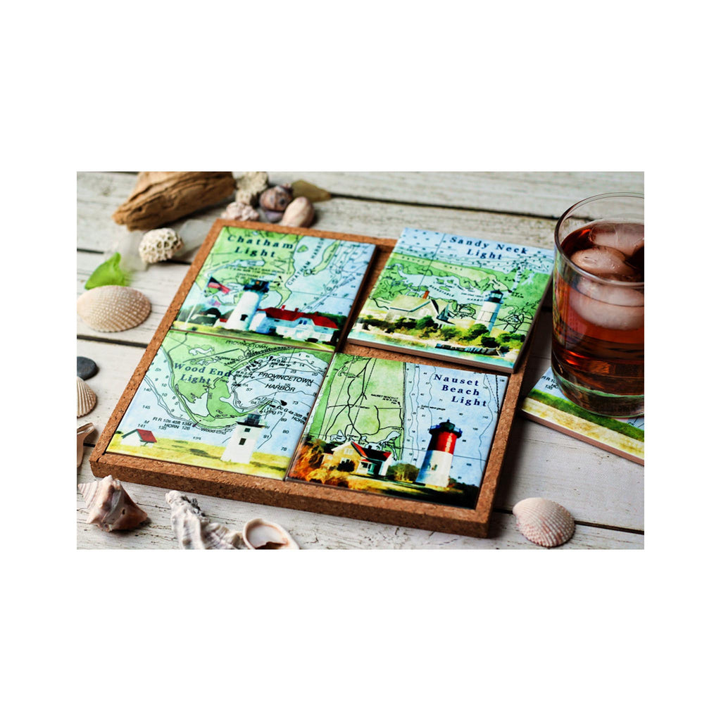 Coaster / Trivet Set - Cape Cod Lighthouses
