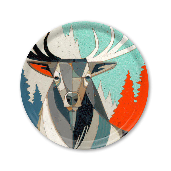 Finnish Birch Tray - Round - Wapiti