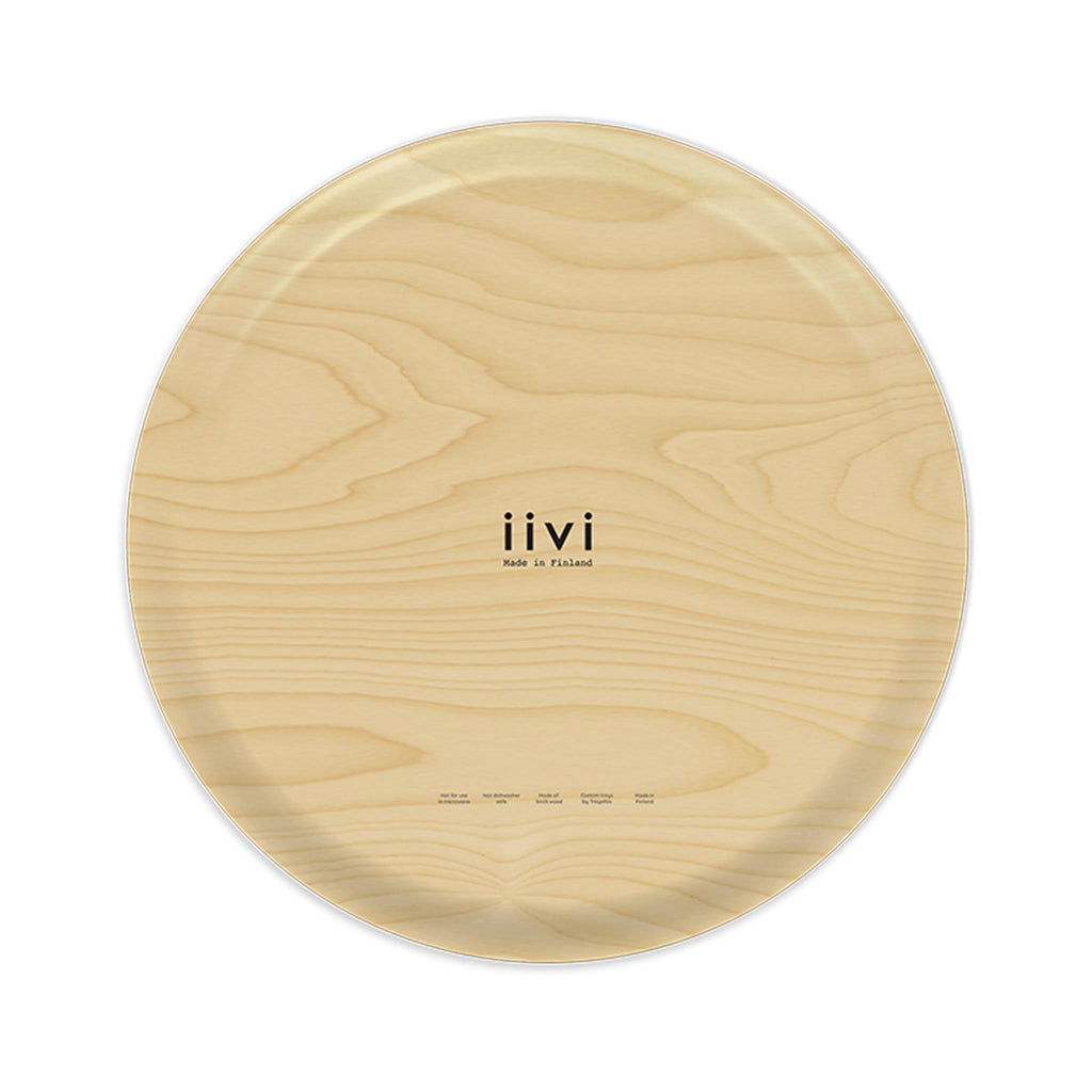 Finnish Birch Tray - Round - Sirpa Cowell Branch - back