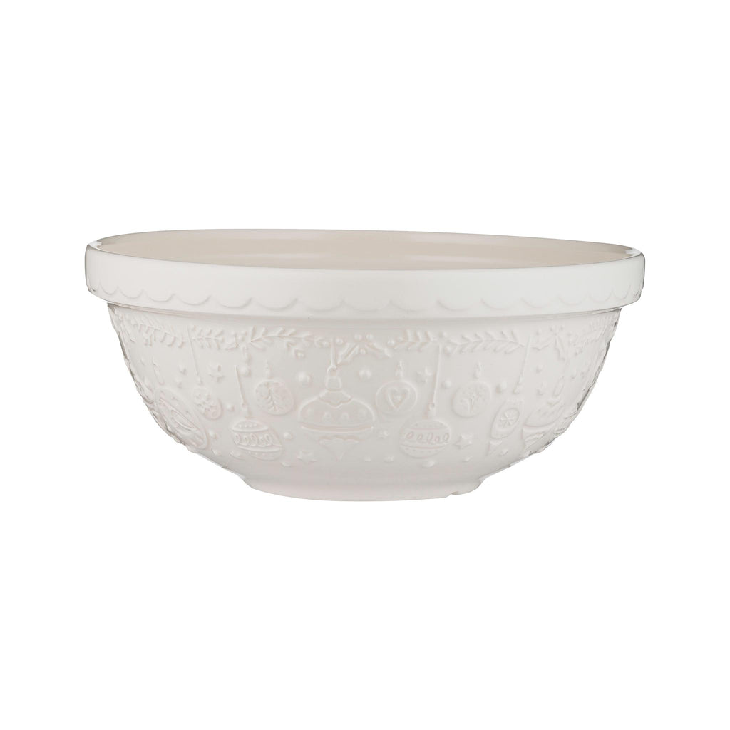 Mason Cash Deck the Halls - Cream Mixing Bowl