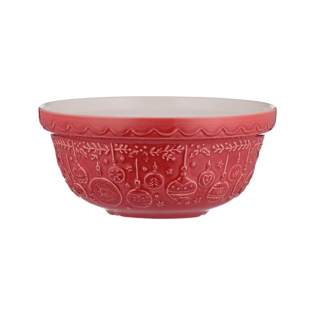 Mason Cash Deck the Halls - Red Mixing Bowl - Size 30