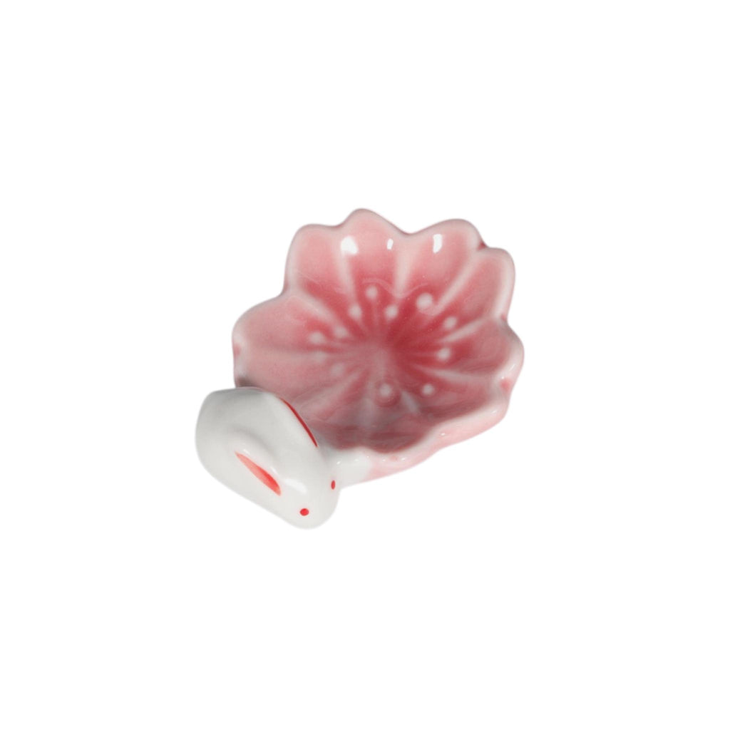 Sakura Rabbit Porcelain Chopsticks Rest
