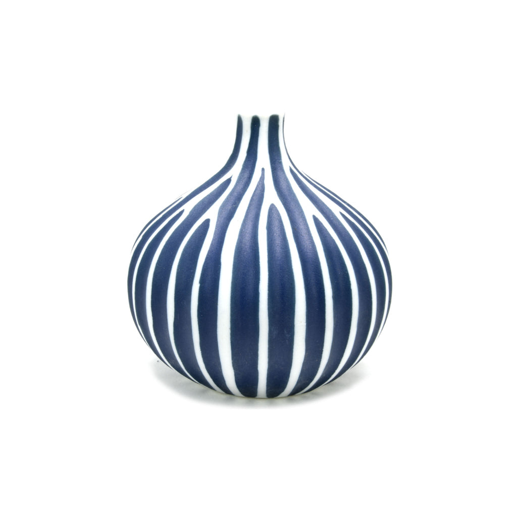 Porcelain Congo Tiny Bulb Vases - Large - Shaped Navy