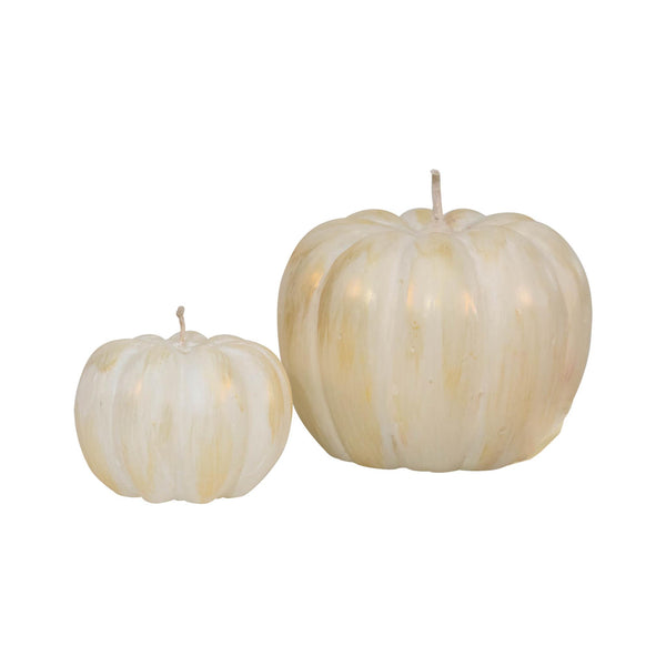 Vance Kitira Pumpkin Candles- Small - White