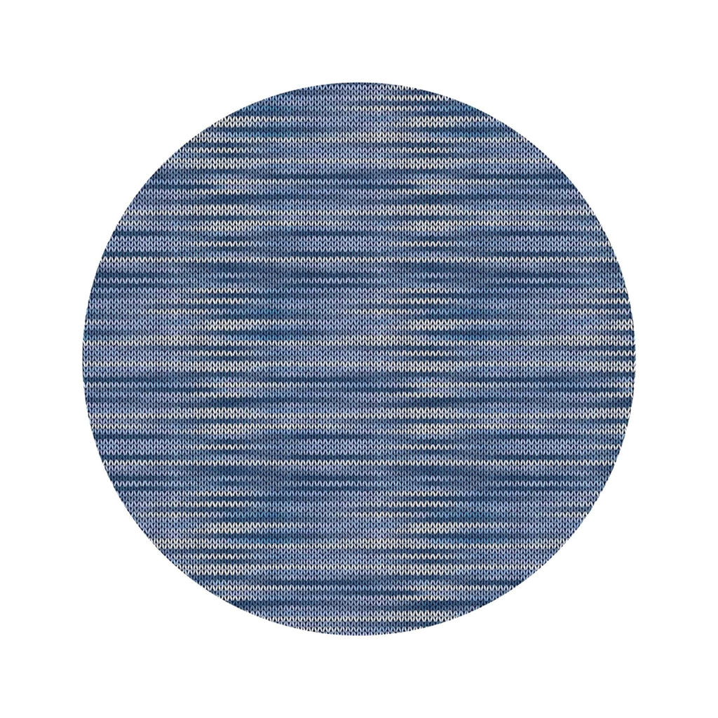 Tempo Knit Round Placemat - Deep Blue