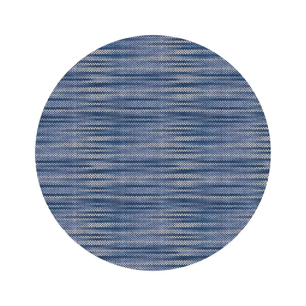 Tempo Knit Round Placemat - Deep Blue