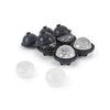 Peak Ice Works Silicone Ice Tray - Petal - Charcoal - cubes