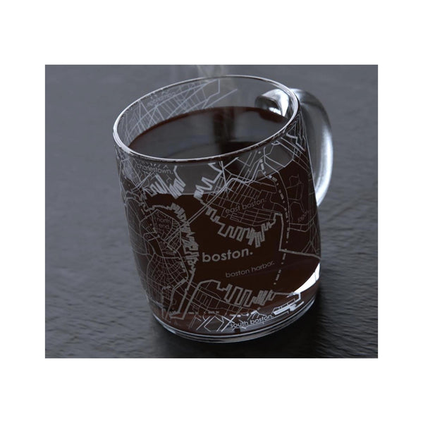 Boston Map Glass Mug