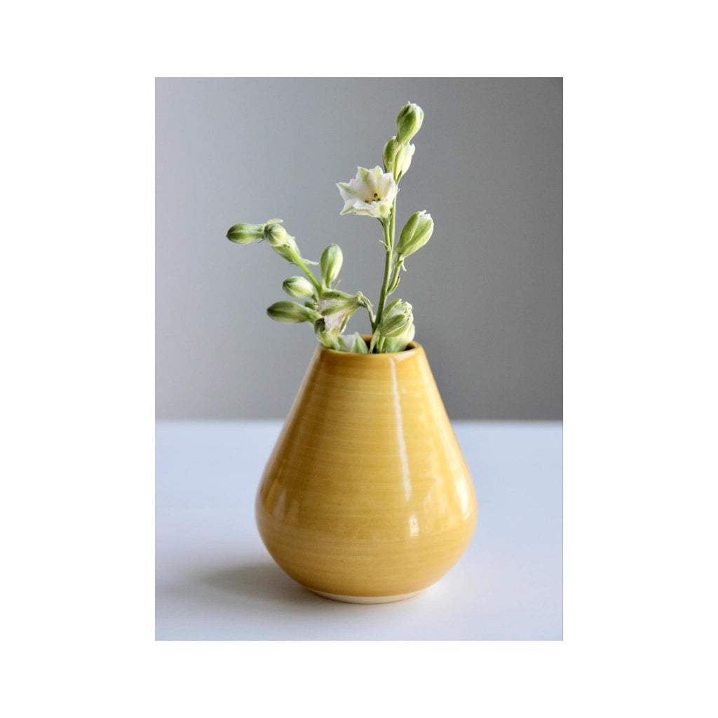 Yellow Ceramic Bud Vase