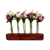 The Wooden Board Wooden Flower Holders - 5 Hole in use