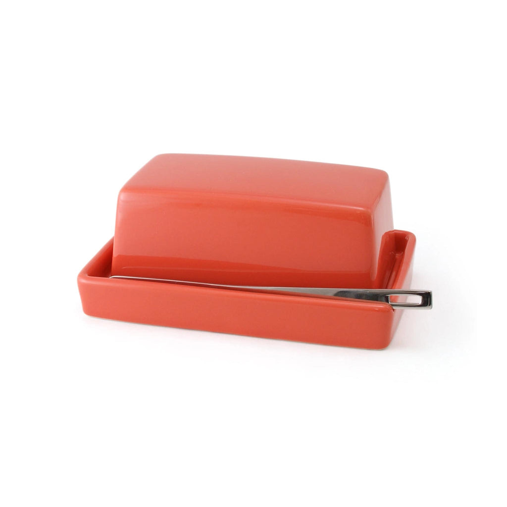 Bee House Butter Dish with Butter Knife - Carrot