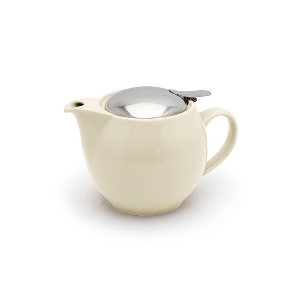 Round Ceramic Teapot 15oz - Silky Ivory