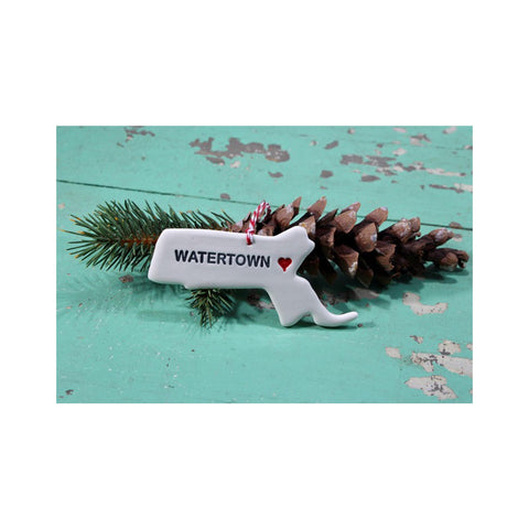 Watertown MA Handmade Ornament