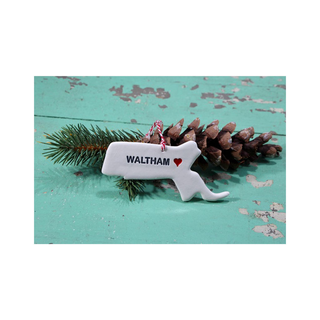 Waltham MA Handmade Ornament