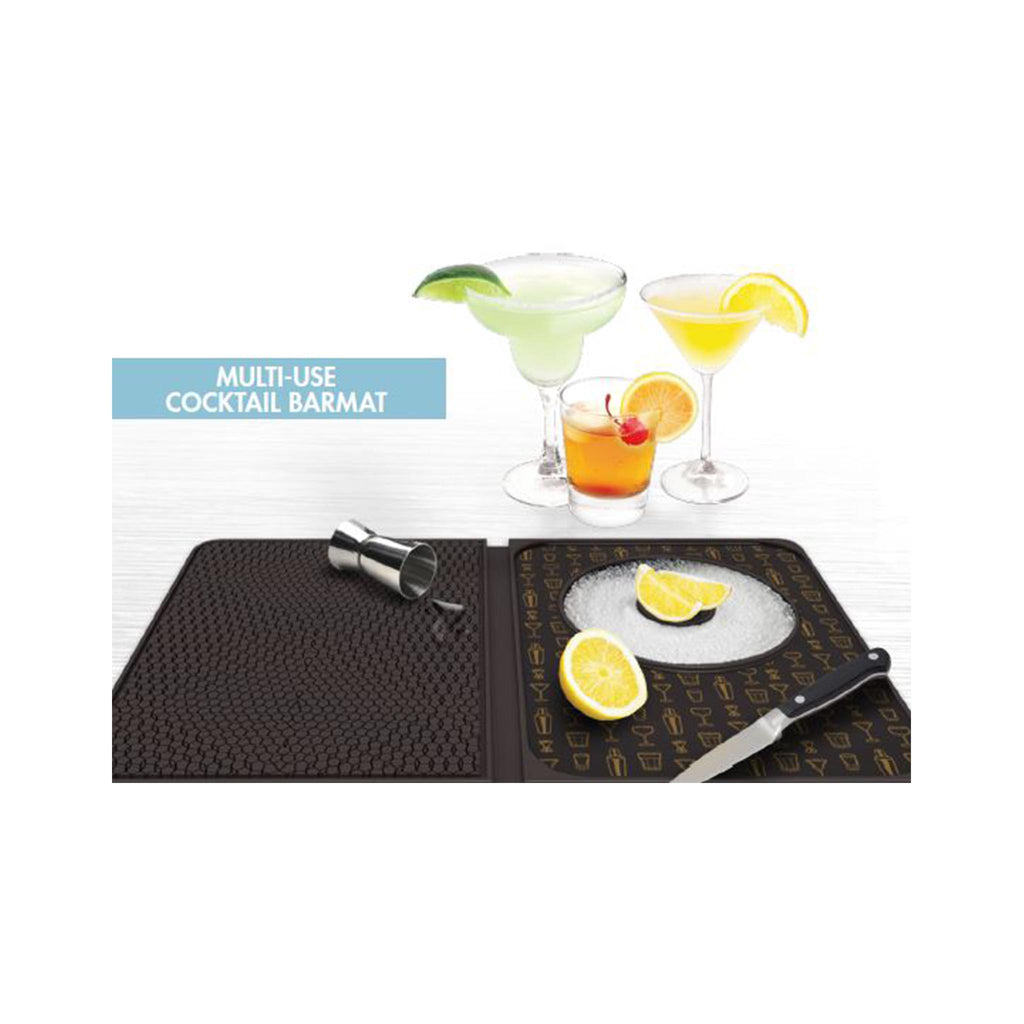 Multi-use Cocktail Bar Mat in use