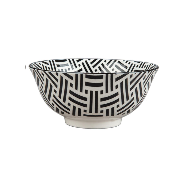 Allegro Black & White Bowls - Basketweave