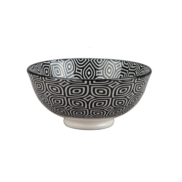 Andante Black & White Bowls - Mod Petals