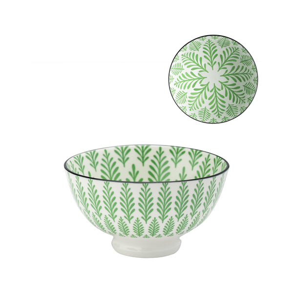 Kiri Porcelain Bowl - Green Cypress - Small