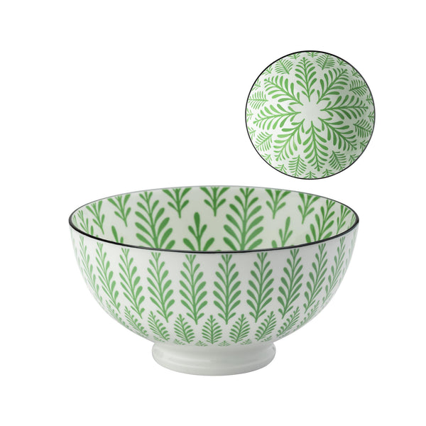 Kiri Porcelain Bowl - Green Cypress - Medium