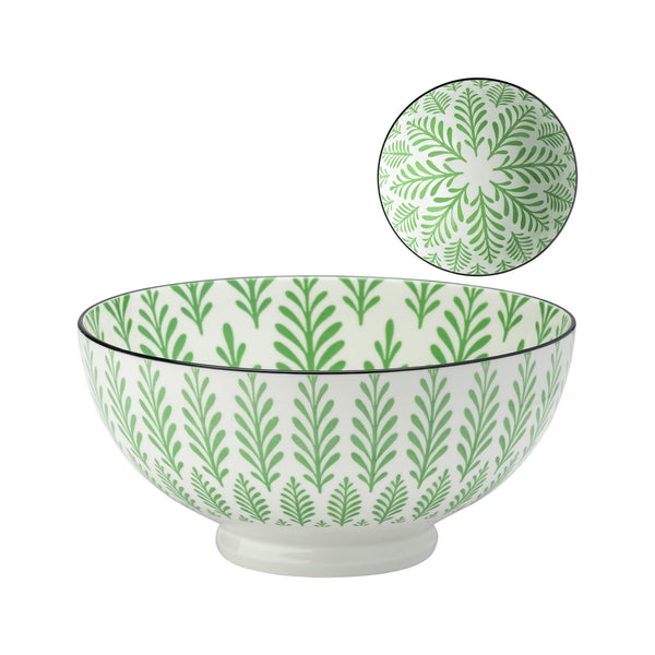 Kiri Porcelain Bowl - Green Cypress - Large