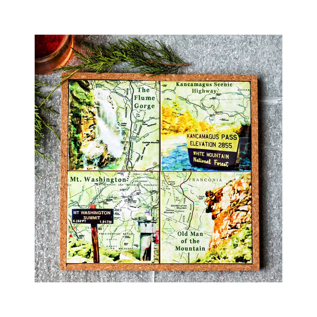 Coaster / Trivet Set - New Hampshire Mountain Landmarks