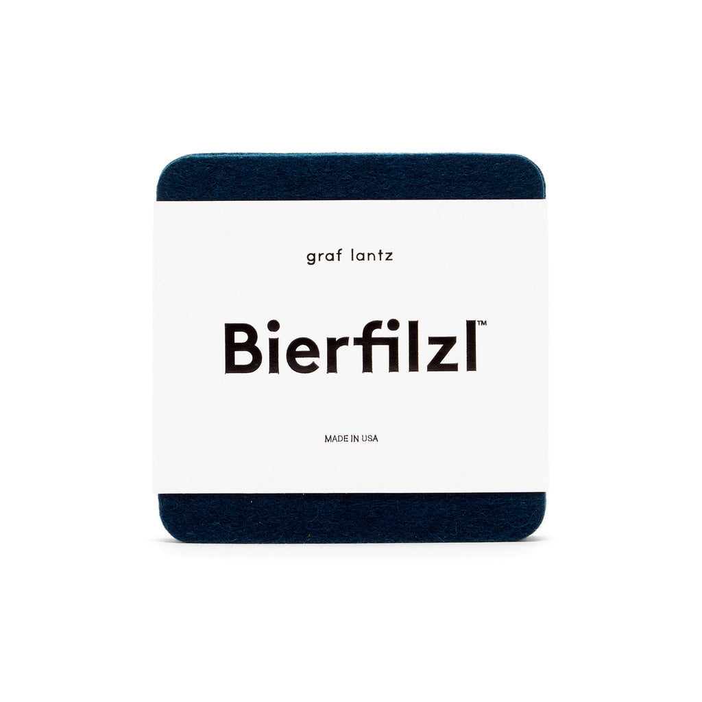 Bierfilzl Wool Felt Coaster Set of 4 - Marine