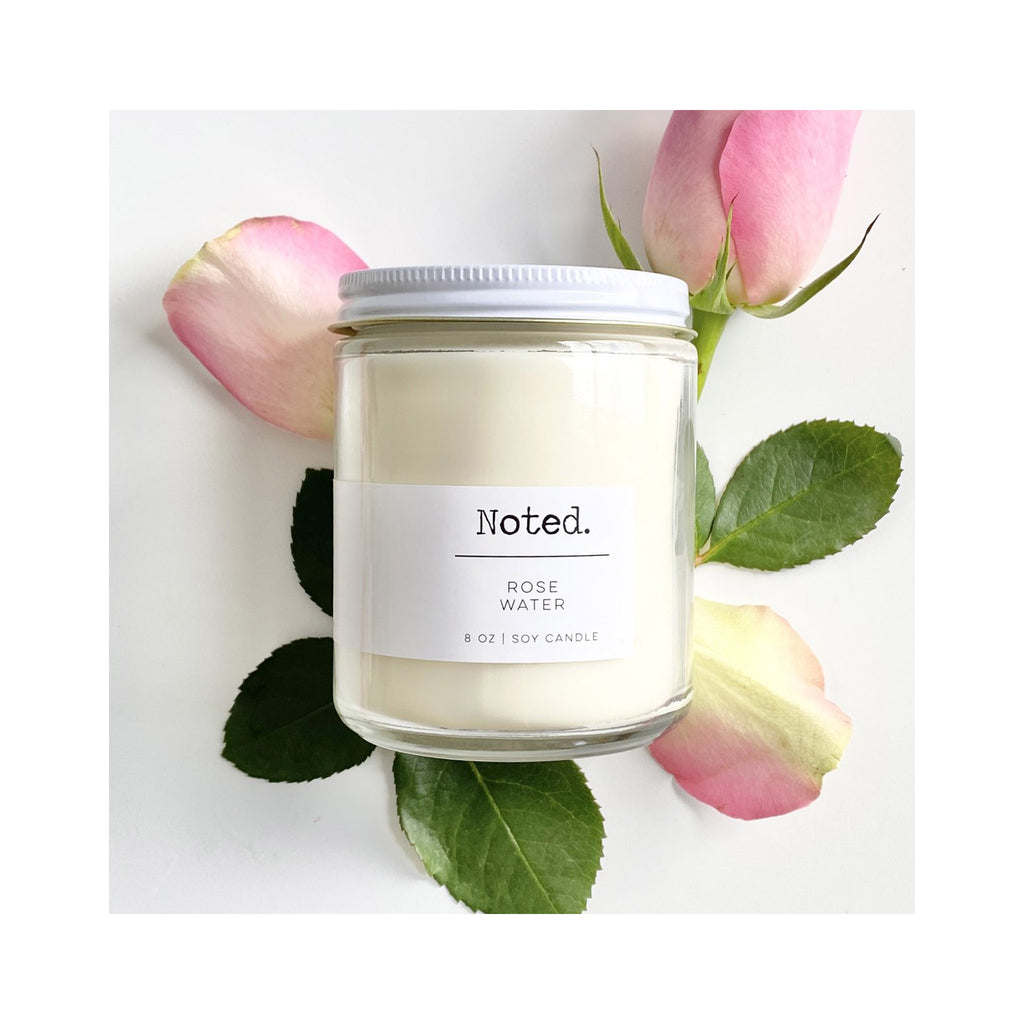 Noted  8 oz Candles - Rose Water