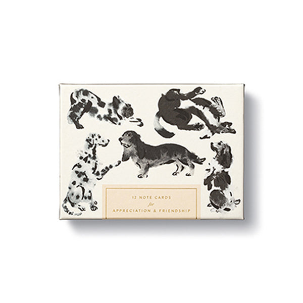 Appreciation & Friendship Note Card Set - Dogs