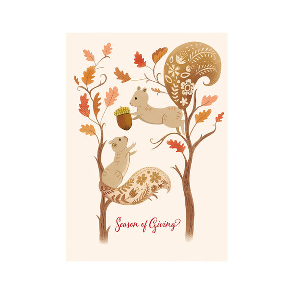 Squirrel Season of Giving Card