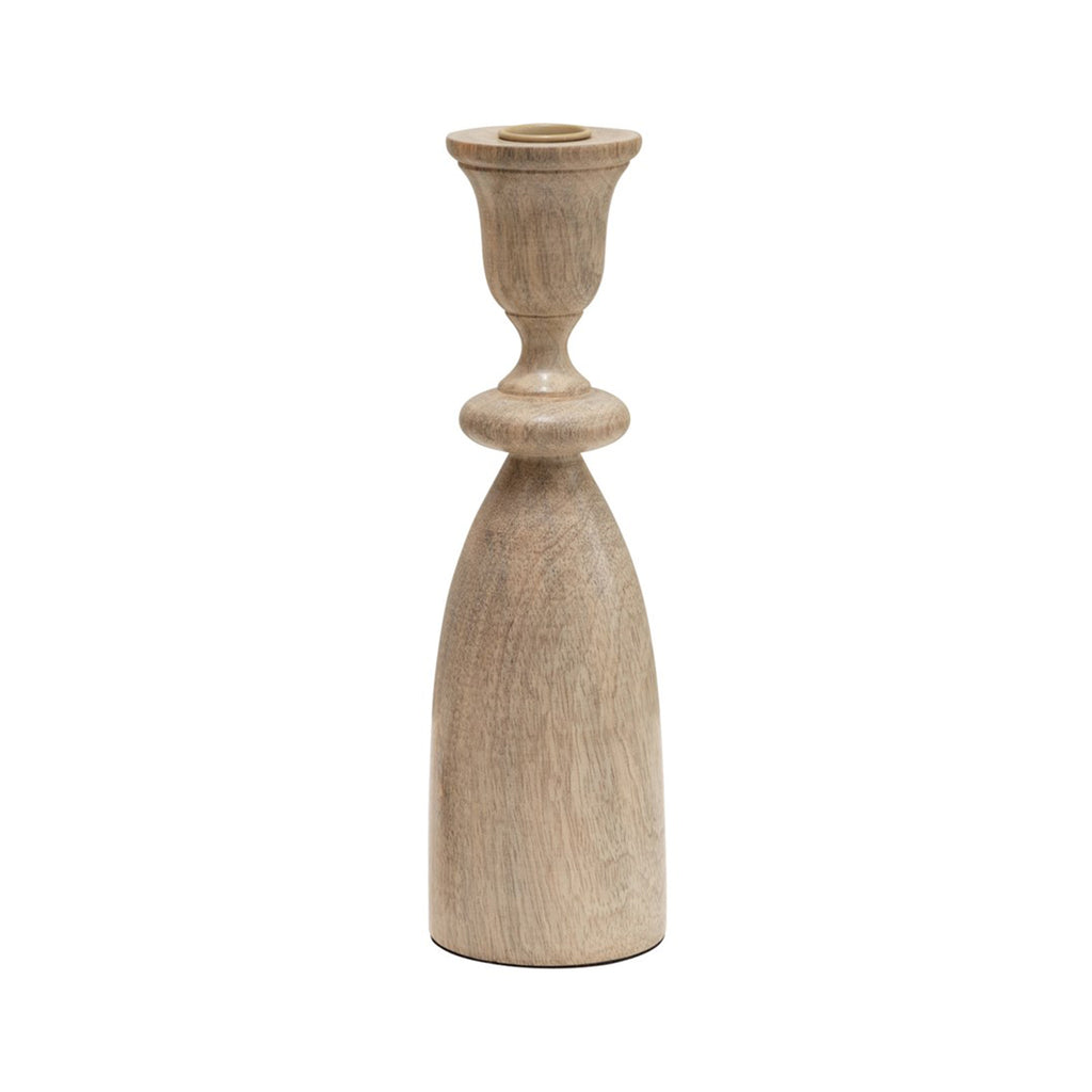Mango Wood Taper Holder- 10"