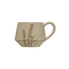 Botanical Stoneware Mugs with Wax Relief - Botanicals 2