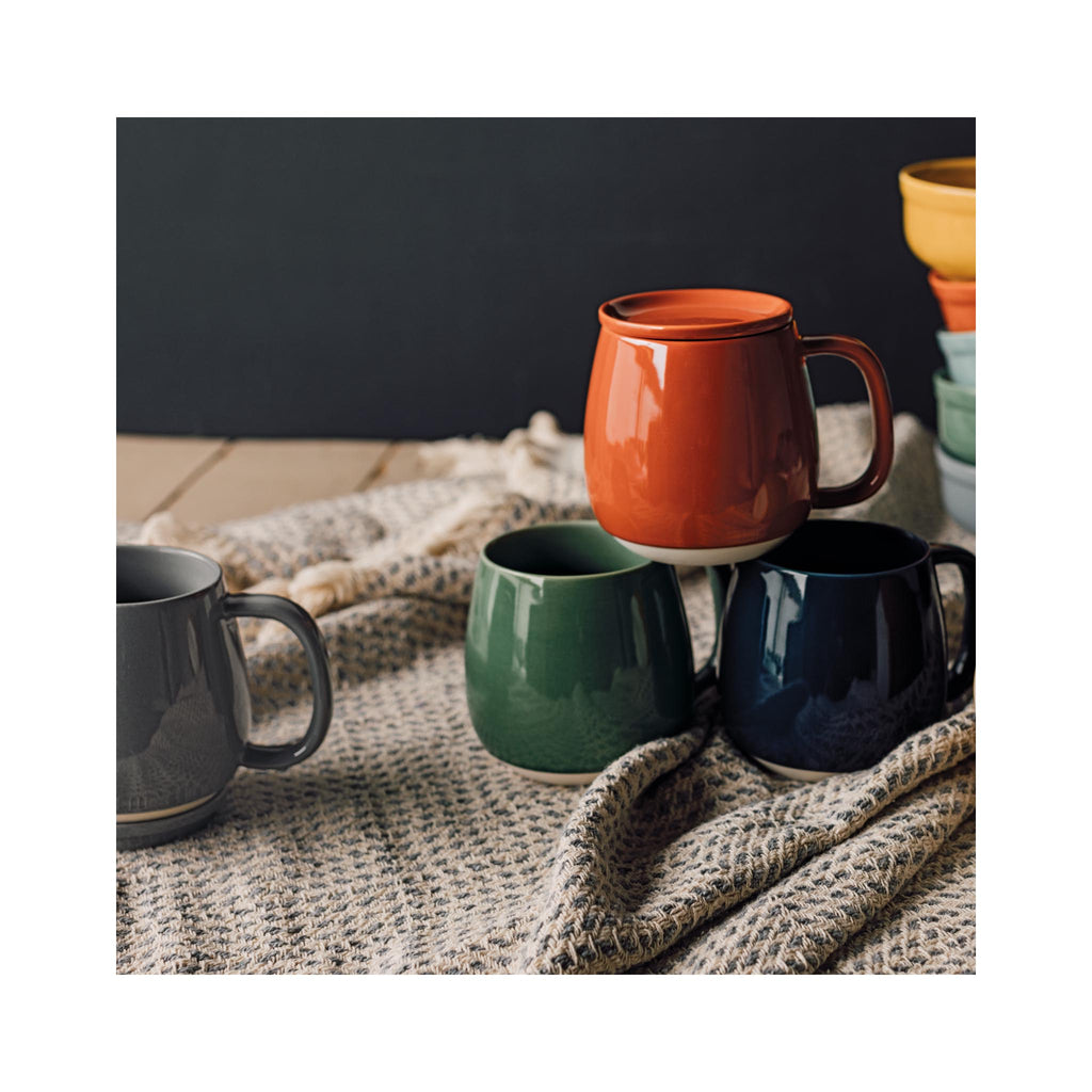 Lidded Tinted Stoneware Mugs - lifestyle