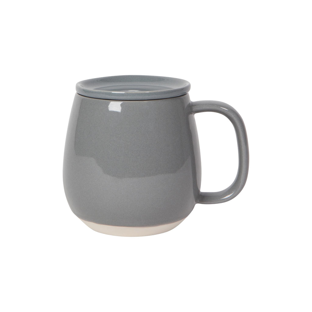 Lidded Tinted Stoneware Mugs - Shadow