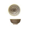 Small Stoneware Bowls with Patterns - Brown
