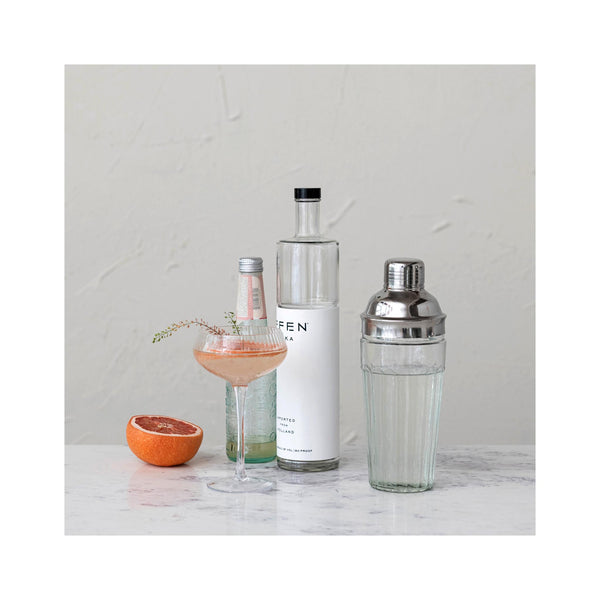 Glass Cocktail Shaker with Stainless Steel Top - lifestyle