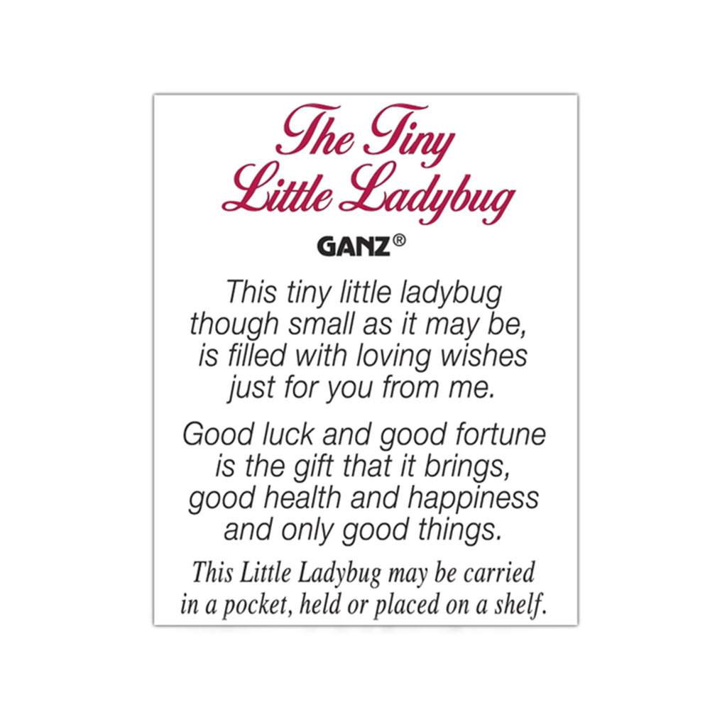 Glass Pocket Charm - Ladybug card