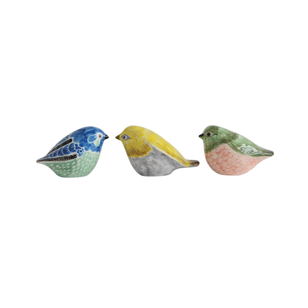 Hand-painted Stoneware Birds
