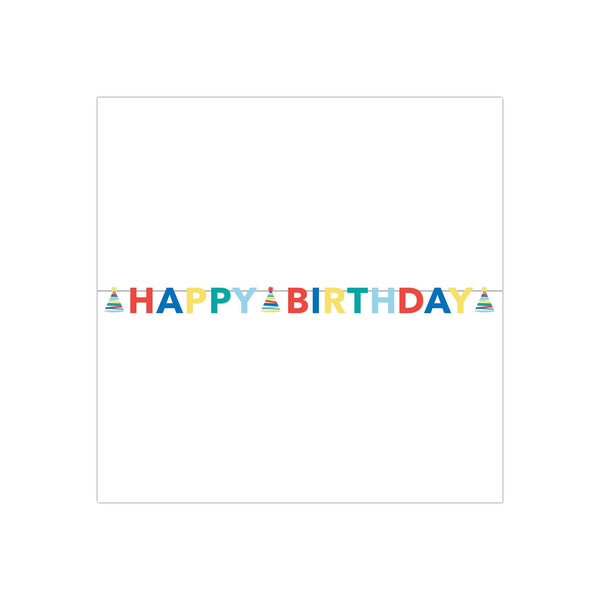 Happy Birthday Primary Colors Party Banner