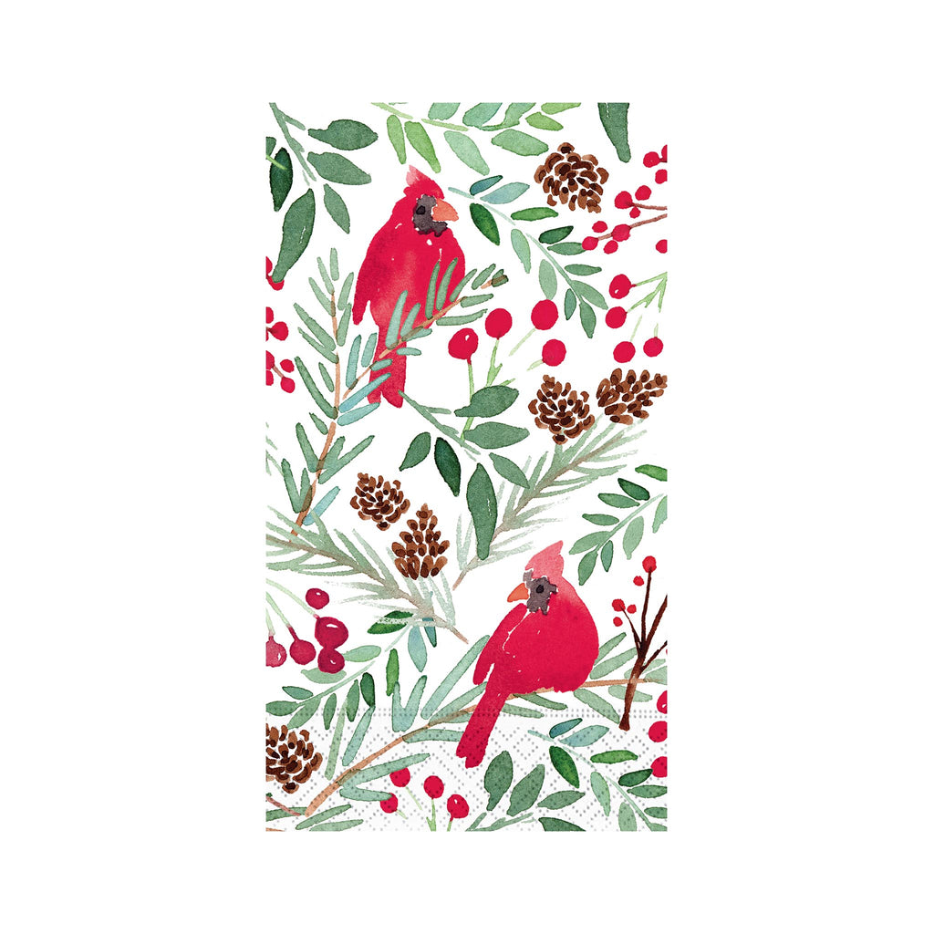 Cardinals & Berries Guest Towels