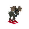 Wintertime Friends Felt Ornaments - Skiing Moose