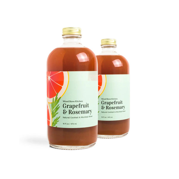 Wood Stove Kitchen Cocktail Mixers - Grapefruit & Rosemary