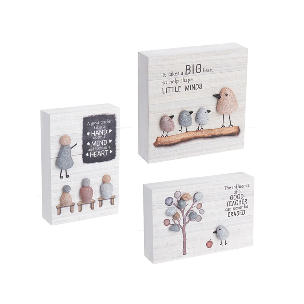 Pebble Art Teacher Plaques