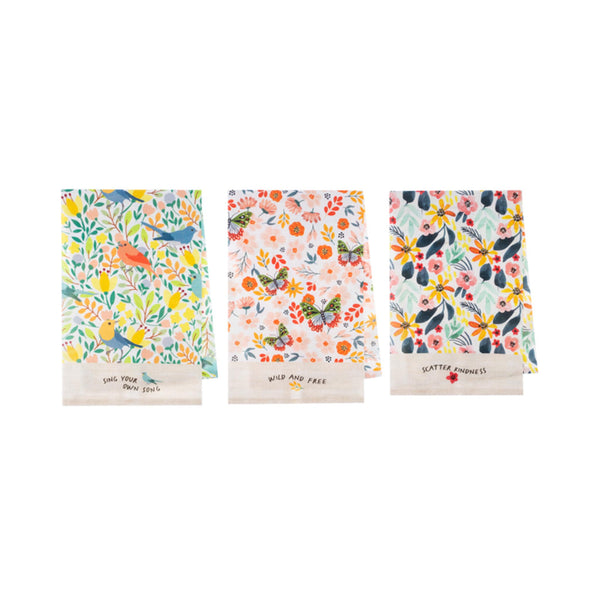 Floral Pattern Tea Towels